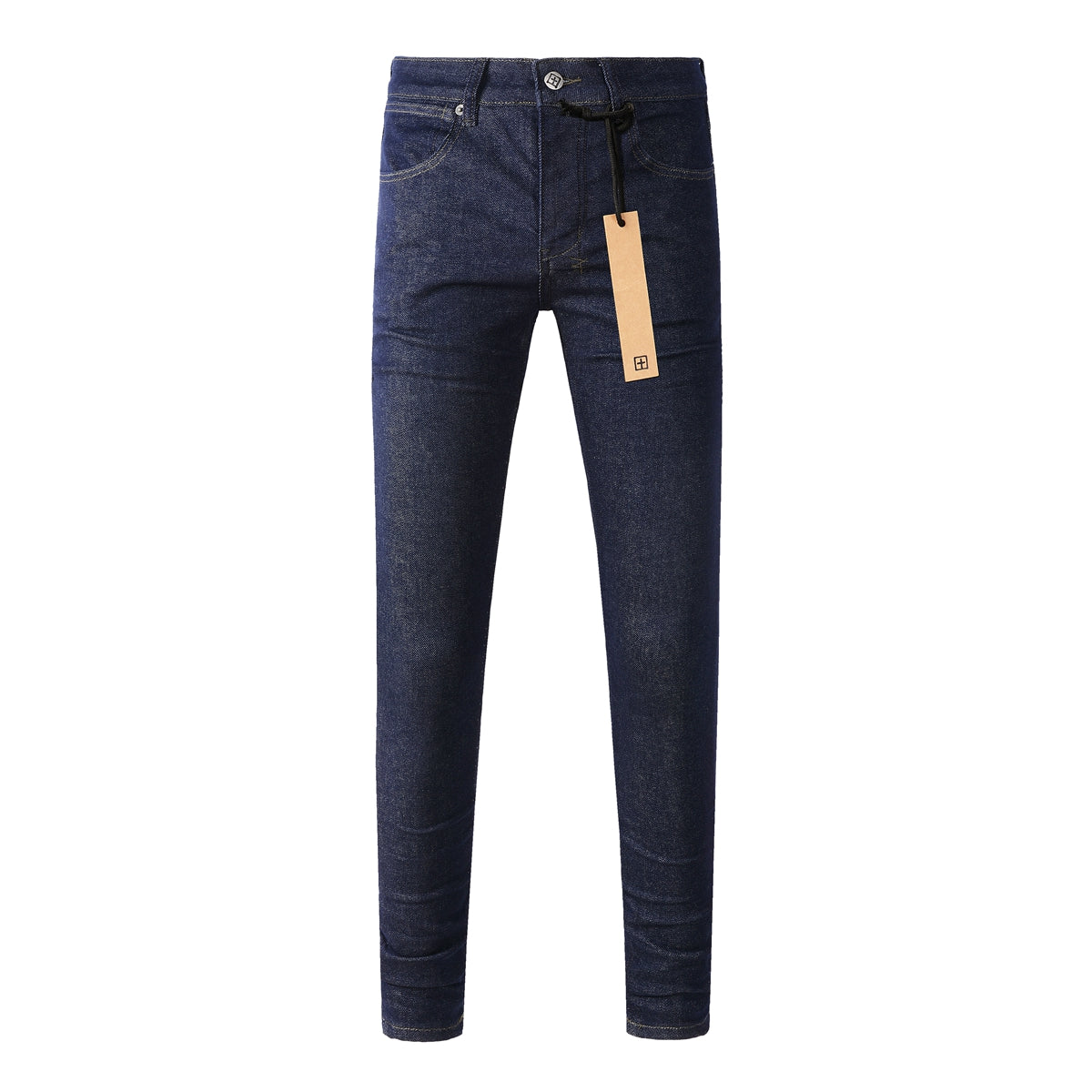 Navy Straight-Leg Jeans with Minimalist Design 3011