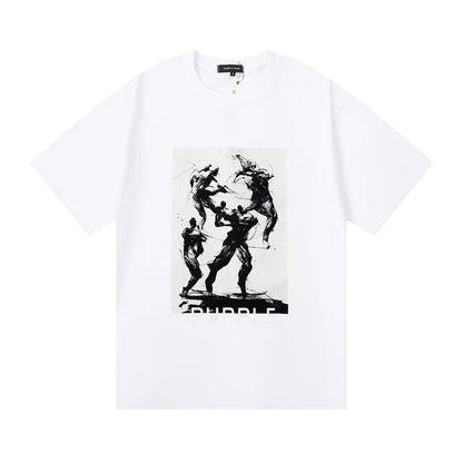 T-shirt Blanc Noir