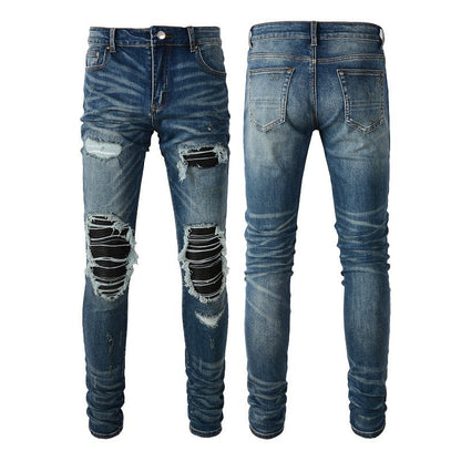 Vaqueros Beggar con parches rotos para hombre de High Street Jeans 