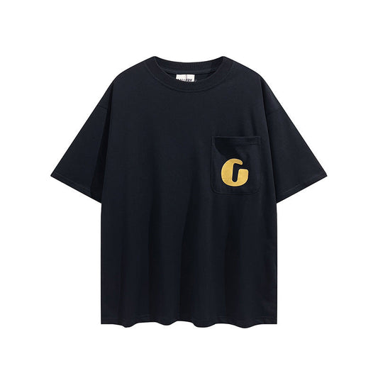 European and American hip-hop high street trendy brand GD Gallery Dept loose round neck print color short-sleeved T-shirt men and women