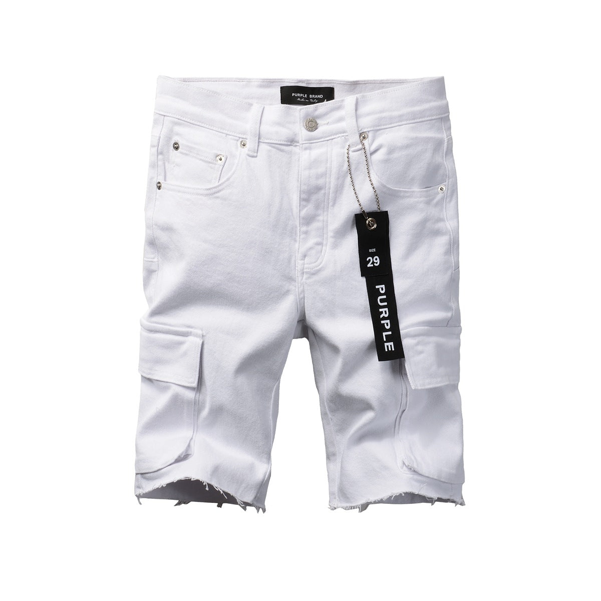 Shorts vaqueros blancos 5082 con estilo clásico y limpio 