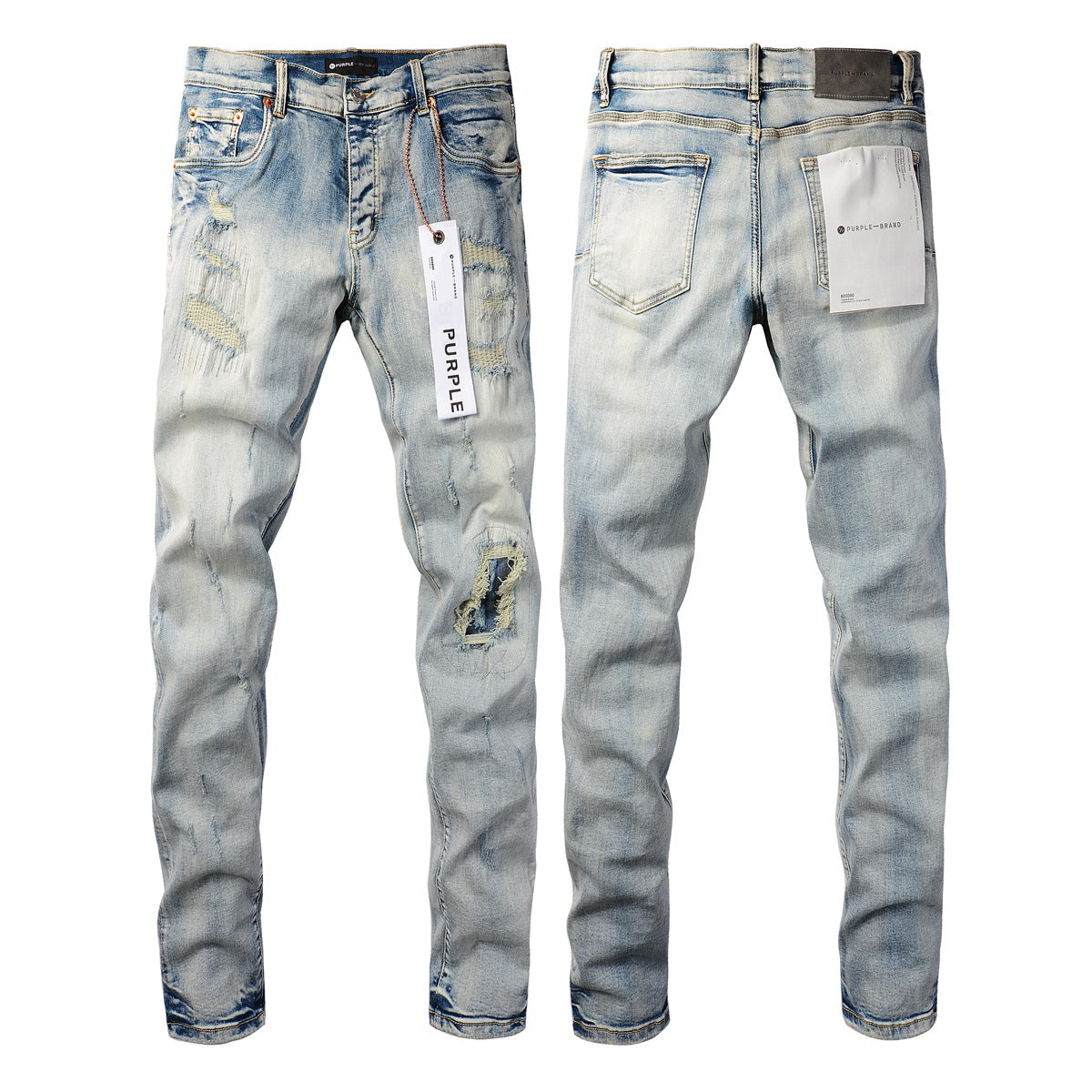 New Blue Vintage Ripped Jeans