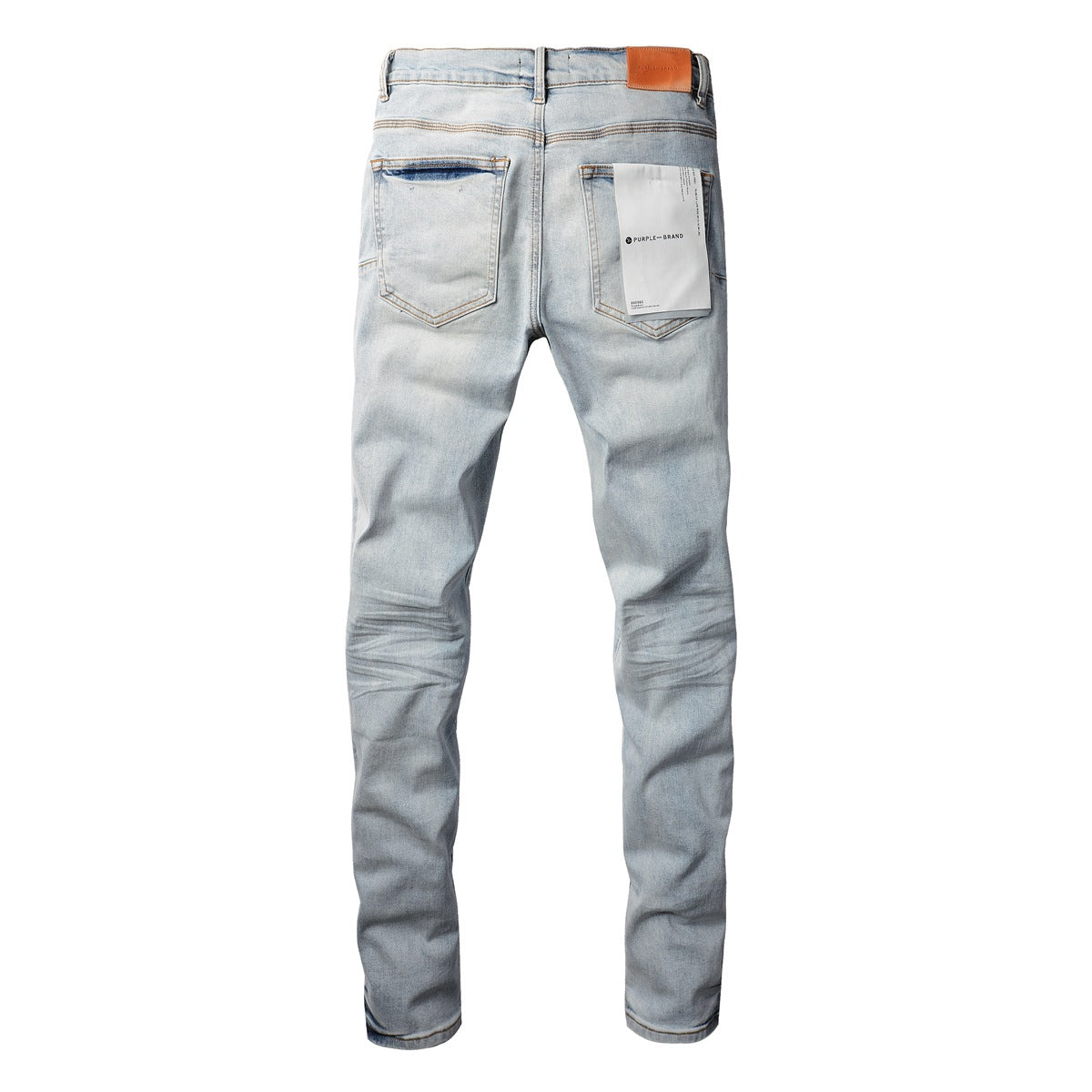 Pantalones vaqueros pitillo morados para hombre con detalle roto, pantalones vaqueros de motociclista de moda con parches y diseño estampado, pantalones vaqueros morados 