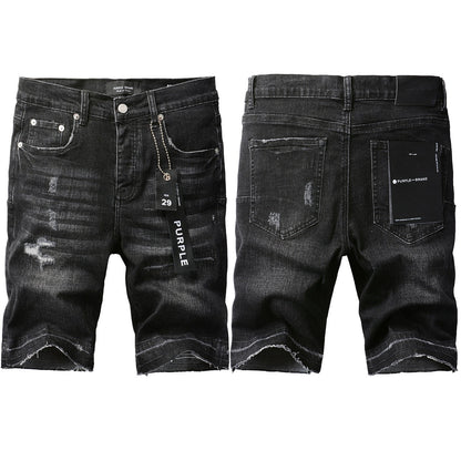 Short en jean noir 5083 au design épuré et moderne pour l'été 