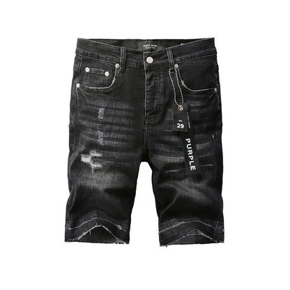 Short en jean noir tendance 5083 avec une coupe contemporaine 