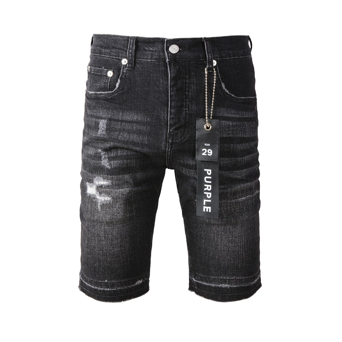 Short en jean noir tendance 5083 avec une coupe contemporaine 