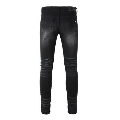 Slim Fit Stretch Jeans for Fall and Winter with a Simple and Versatile Design