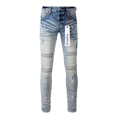 Jeans High Street Blue Distressed New 9003 Pants