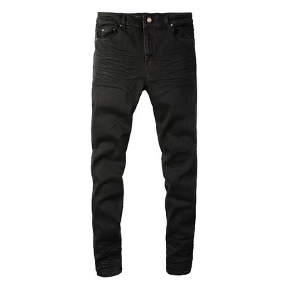 Jean skinny pour homme, coupe slim, style motard, hip-hop, rock, jogging, grande taille 