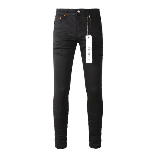 Jean noir vieilli pour homme, genoux déchirés, style urbain, mode Nwt 9023