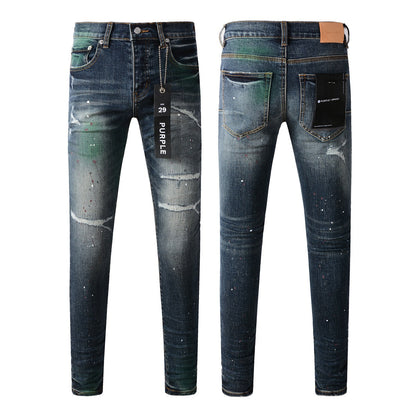 Blue Stretch Jeans 9070 with Medium Elasticity and Full Length Design