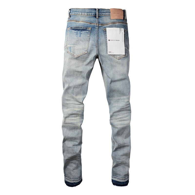 Jeans violets Jeans de créateur pour hommes Pantalons Jeans empilés Hommes Baggy Denim Tears Jean Hombre Pantalons pour hommes 9013