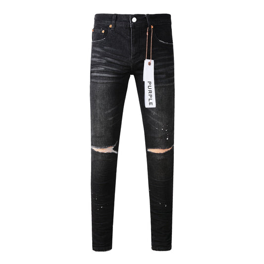 Black New Mens Ripped Jeans 9035