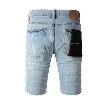 Blue Distressed Jean Shorts 5069 with Ripped Details