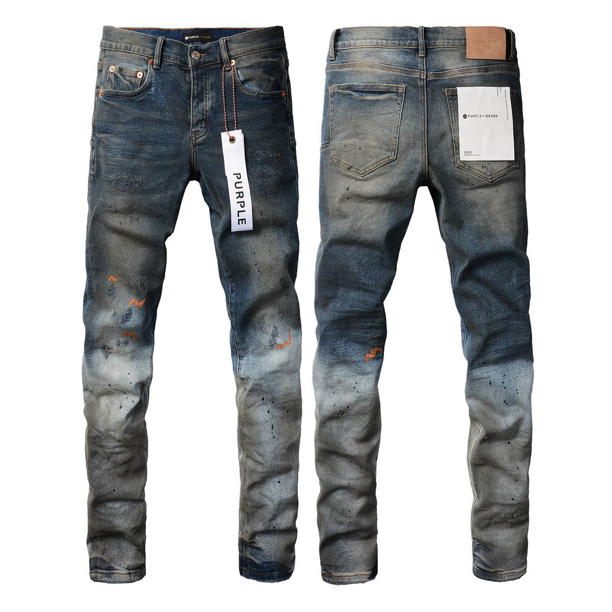 Jean déchiré violet pour homme, pantalon en denim slim skinny 2024, jean évasé de créateur pour homme 