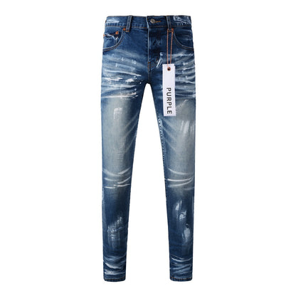 Jeans Homme Jeans Homme Pantalon Designer Noir Skinny Autocollants Délavé Clair Déchiré Moto 9062 