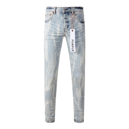 Jeans High Street Slim Fit Tie Dye Wash Pantalon Personnalisé 7017 