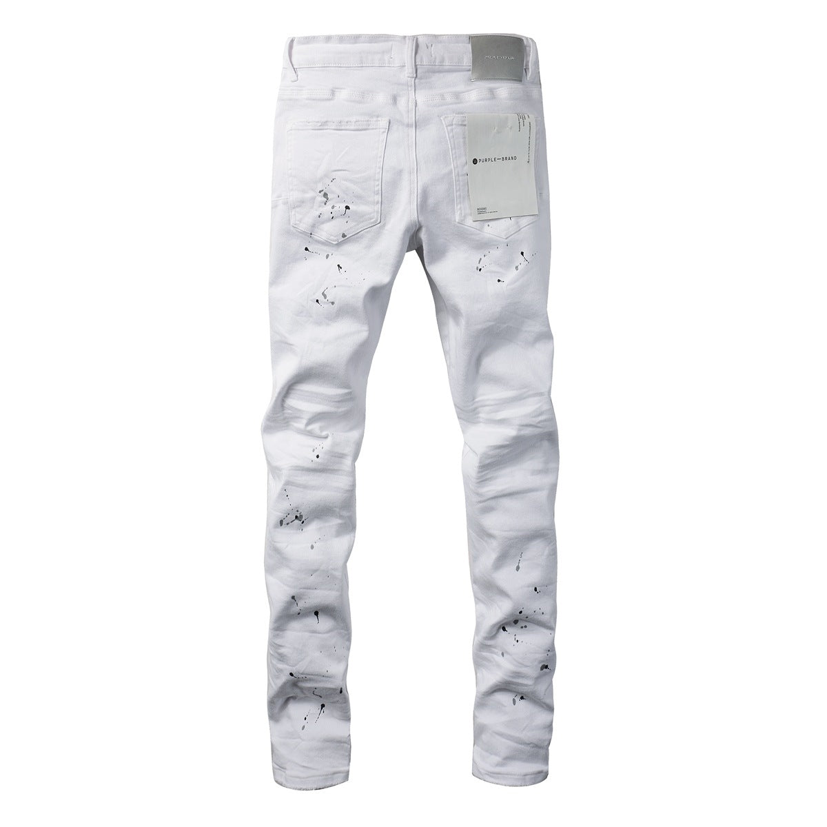 White Ink Spot Vintage Ripped Jeans