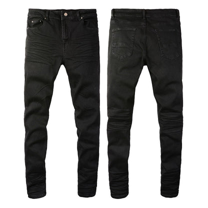 Jean skinny pour homme, coupe slim, style motard, hip-hop, rock, jogging, grande taille 