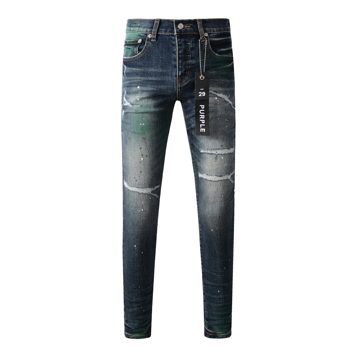 Blue Stretch Jeans 9070 with Medium Elasticity and Full Length Design