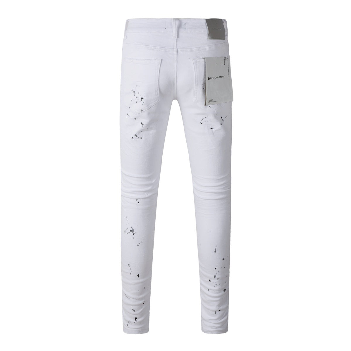 White Ink Spot Vintage Personality Fashion Ripped Jeans 9021