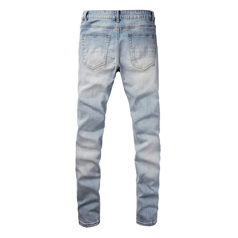 Jeans Blue Diamond Hot Diamond con parches High Street, elásticos y ajustados 