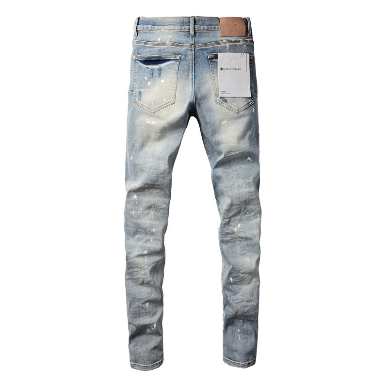 Jeans High Street Blue Distressed New 9003 Pants