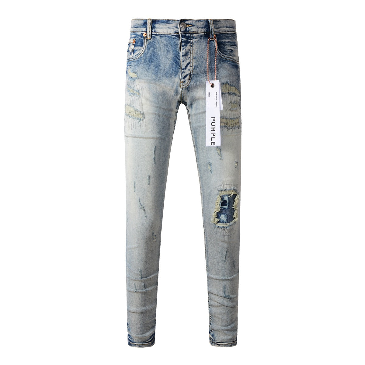 New Blue Vintage Ripped Jeans