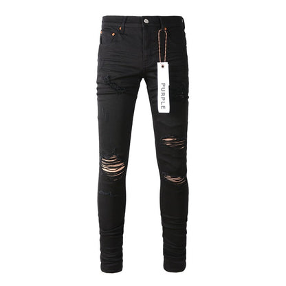 Jeans High Street Black Ripped And Distressed 9022