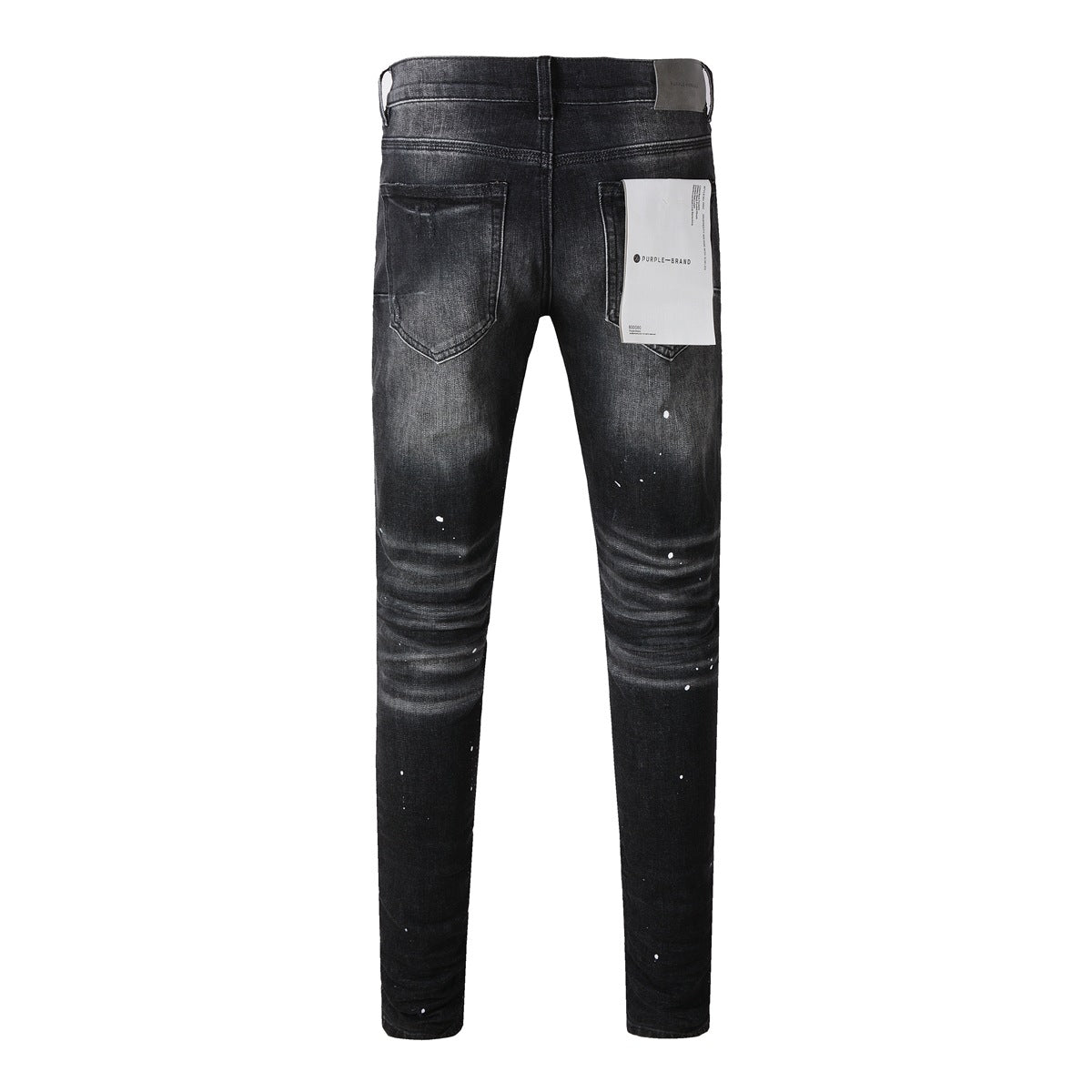 Jeans With High Street Black Paint Distressed 9002 Pants