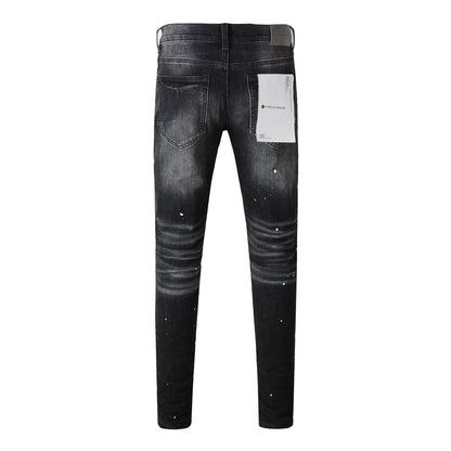 Jean avec pantalon High Street Black Paint Distressed 9002 