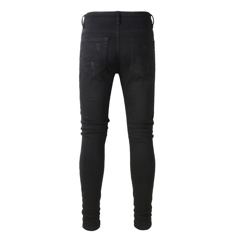 5200 High Street Street Jean coupe-vent déchiré Beggar Jeans Slim Fit élastique 