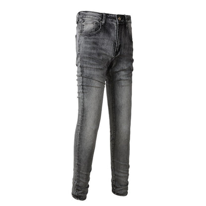 1319 High Street Jeans Gris foncé pour homme Coupe slim à petit pied 