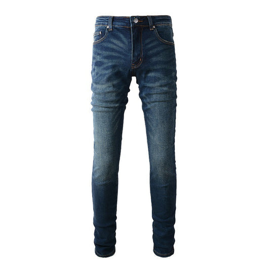 6601 High Street Jeans Jeans azules para hombre Versión coreana 