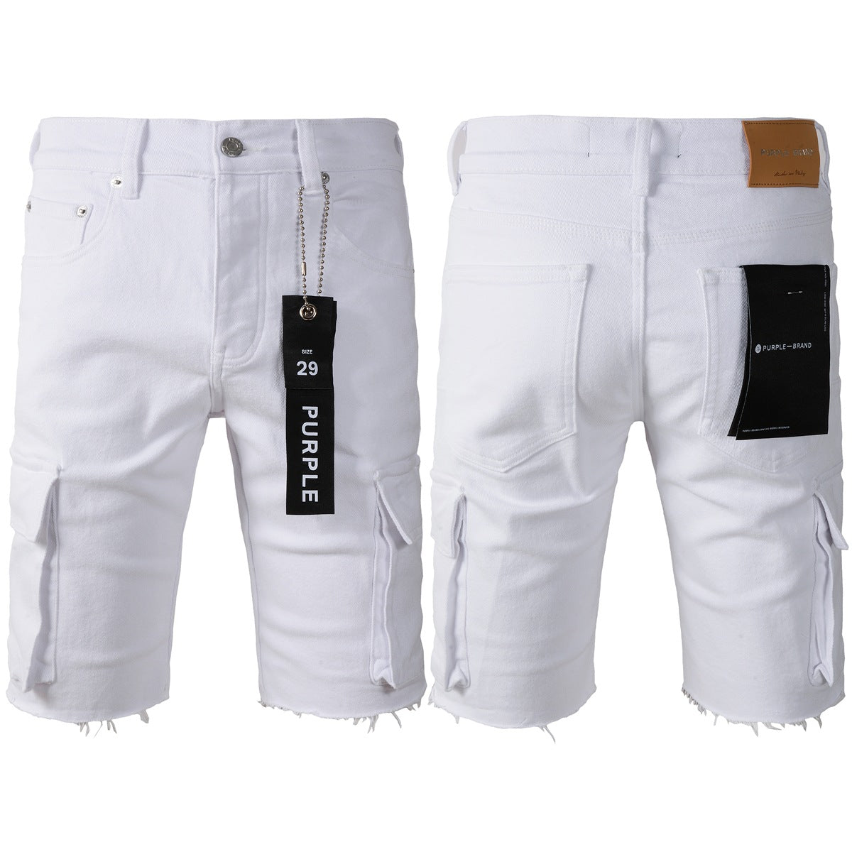 Shorts vaqueros blancos 5082 con estilo clásico y limpio 