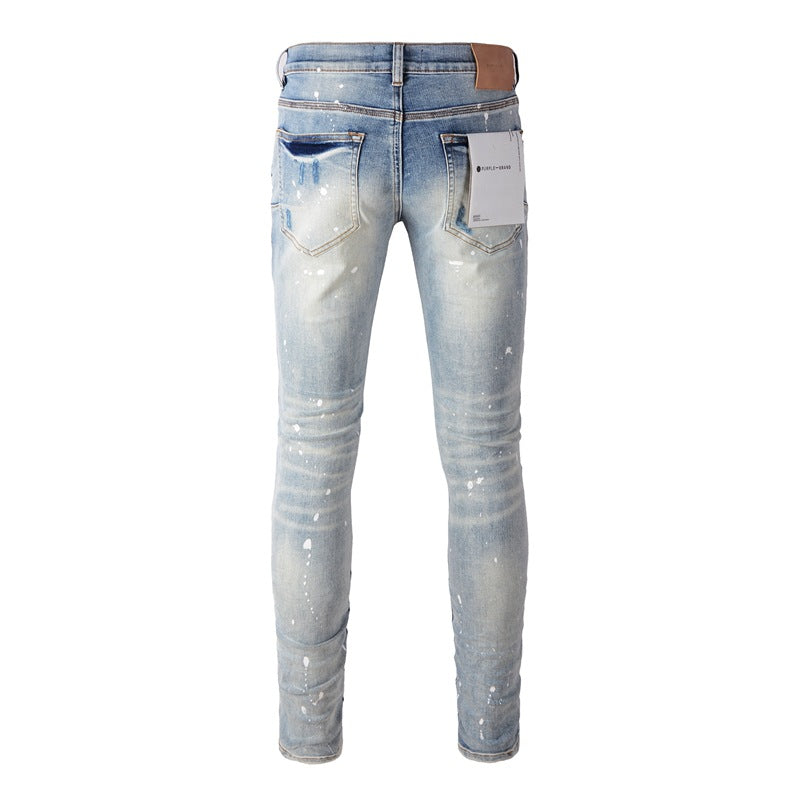 Jeans High Street Blue Distressed New 9003 Pants