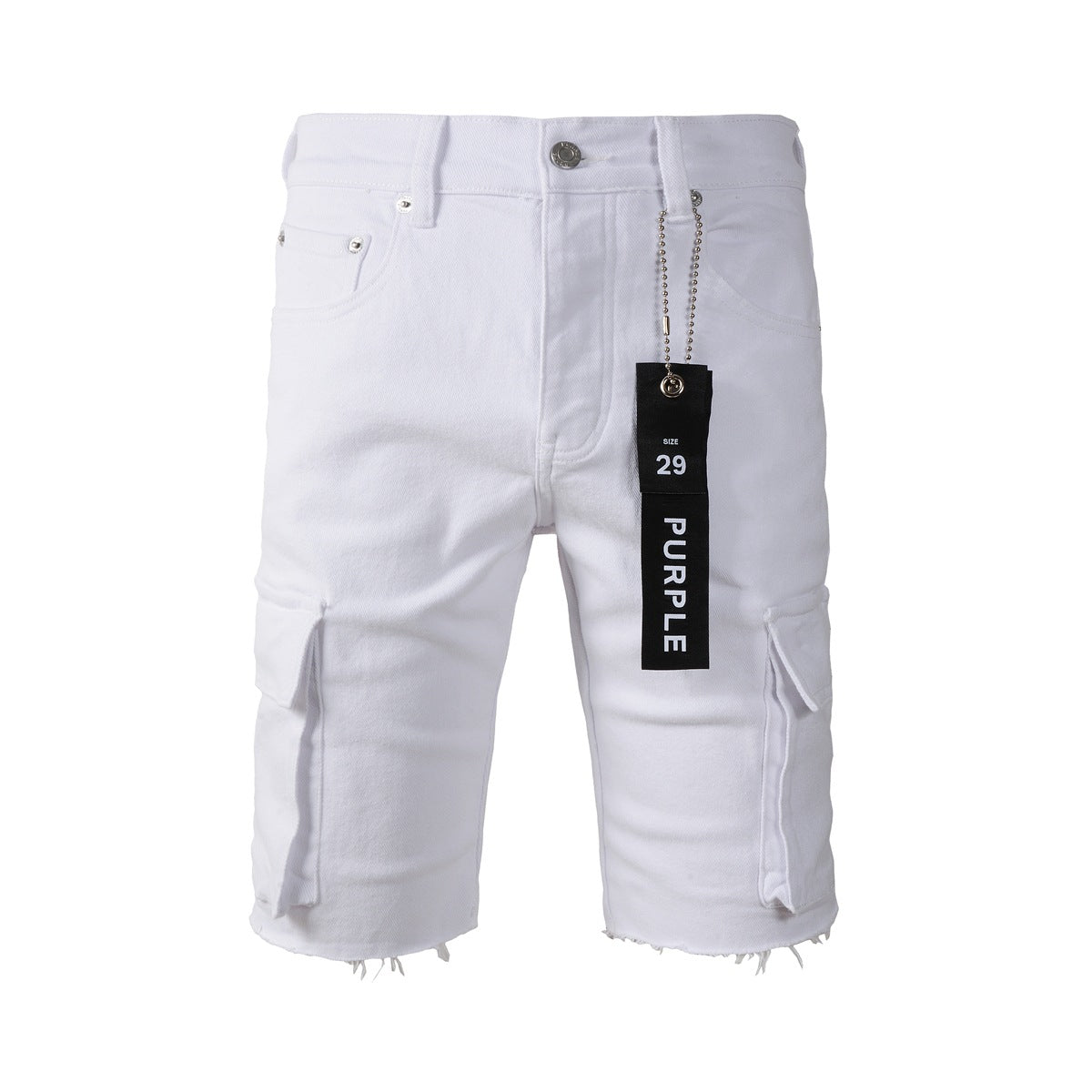 Shorts vaqueros blancos 5082 con estilo clásico y limpio 