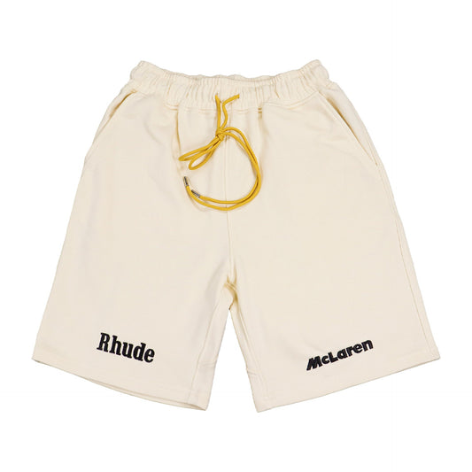 Los Angeles Street Rhude Shorts Summer High Street Embroidery Loose Sports Five-point Pants Men's Straight-leg Pants A Pair