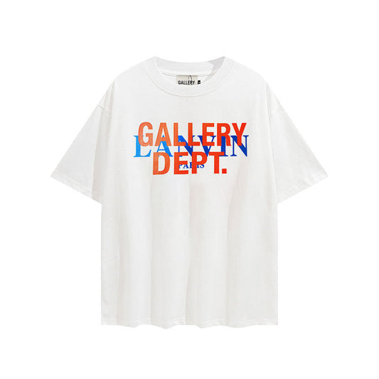 Amazon Source Summer New Product Street Tide GALLERY DEPT Letter Printed Crew Neck Loose Short Sleeve T-Shirt