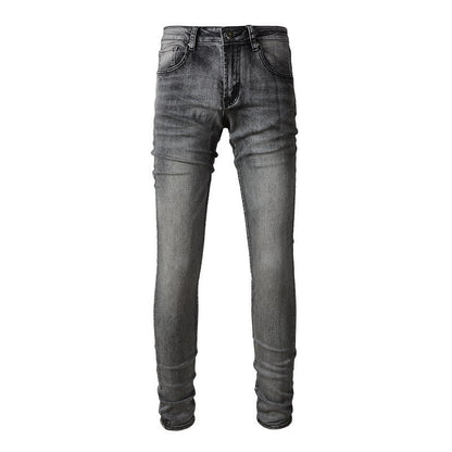 1319 High Street Jeans Gris foncé pour homme Coupe slim à petit pied 