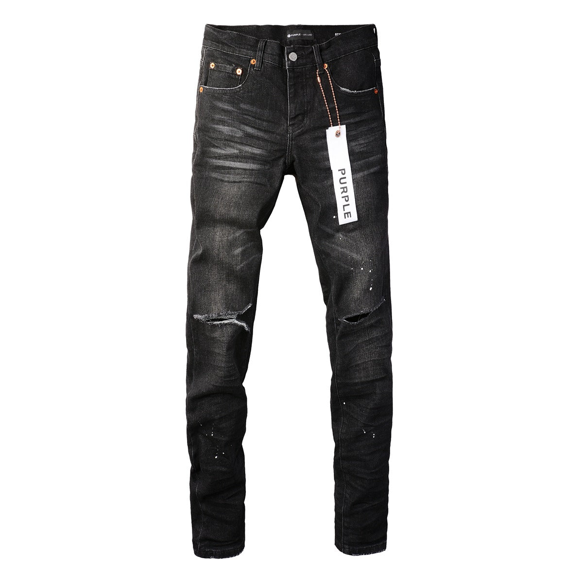 Black New Mens Ripped Jeans 9035