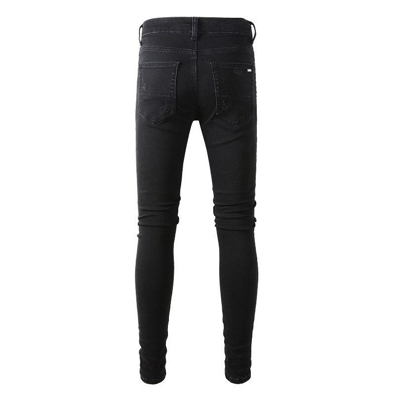 Jean noir déchiré High Street Stretch Slim High Street #849 