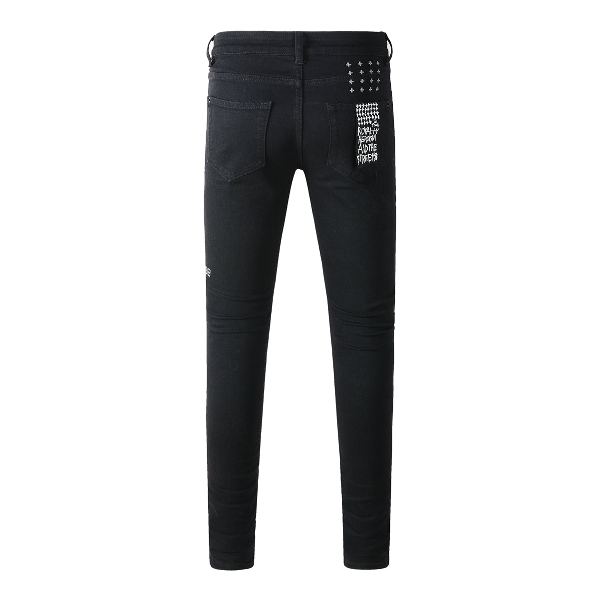 Jean skinny noir classique aux lignes épurées et à la coupe élégante 3004